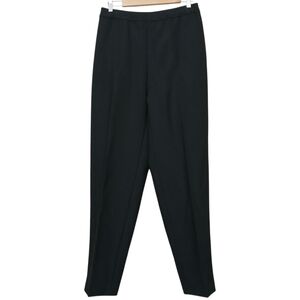 Bend Over Polyester Pull On Pants Slacks Black Tapered Leg Work Casual